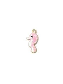 5pcs/Pack 304 Stainless Steel Green, Pink, White Plated Seahorse Pendant Accessories For Necklace, Bracelet, Jewelry