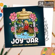 GDTME Libro para colorear divertido para adultos JOY JAR, libro de dibujos lindos, regalo perfecto para fiestas, cumpleaños, regreso a la escuela, útiles de aprendizaje - Multicolor - Ver 4