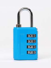 4-Digit Combination Storage Locker Lock, Black & Silver - Resettable Code Padlock Suitable For School Lockers, Gym, Cabinets, Toolboxes, Luggage Travel Essentials Travel Accessories Vacation Summer Holiday Back To School Mini Travel Products