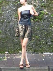 OUTTA BOX Summer Fashion Bandeau Crop Top With Waist Belt, Suitable For Summer Seasons - Black - View 3