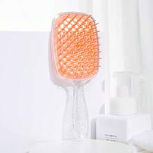 亮泽发梳，透明镂空亮泽造型梳，家用造型梳，防静电头皮按摩梳，干湿两用，适合直发和普通发质 - 女士温和发刷，返校季必备，旅行度假必备，女士发饰，梳子，发刷，发际线梳，发刷 - 彩色 - 查看 12