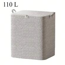 Extra-Large 220L Folding Storage Bag - Suitable For Blankets, Clothes And Bedding - Breathable Non-Fabric Fabric With Zipper And Handle, Grey - Great For Organizing Seasonal Items, Moving Comforters And More - Blanket Storage|Elegant Storage Container|Zipper Storage Bag, Storage Box|Space Saving - Grey - View 10