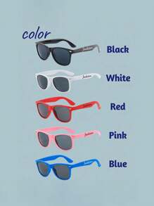 1pc/ Custom Name Glasses - Personalized Text Lightweight Full-Frame Casual And Fashionable Glasses With Colored Lenses | Wide Version Suitable For Weddings, Bachelor Parties, Valentine's Day And Birthday Gifts, Modern Glasses Design, Simple Frame