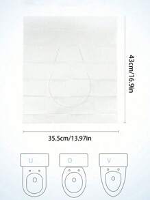 10 Peças/20 Peças/40 Peças Papel para Assento de Vaso Sanitário, À prova d'água e Higiênico, Papel para Assento de Vaso Sanitário Descartável, Acessórios de Viagem para Banheiro Público, Acessórios de Banheiro, Avião, Acampamento