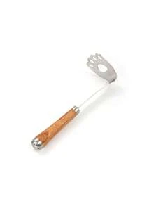 1pc Stainless Steel Potato Masher With Cat Paw Shaped Design, Wooden Handle Kitchen Tool - Silver - View 13