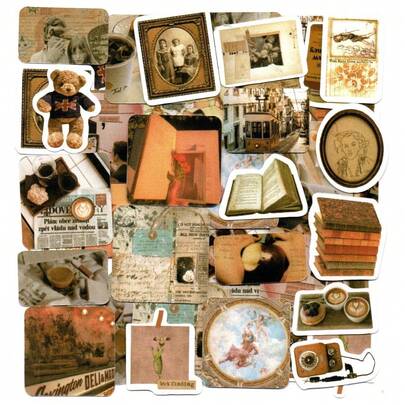 Adesivos Decorativos Scrapbook Planner 46 Peças Fotografias