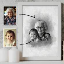 1 Stück, fügen Sie Ihre Liebsten zu Fotos hinzu, haben Sie einen Vater oder eine Mutter verloren, holen Sie sich Familienporträts aus Fotos, personalisierte kombinierte Fotos, personalisierte Weihnachtsgeschenke, Gedenk-Geschenke für Mama und Papa, Geschenk