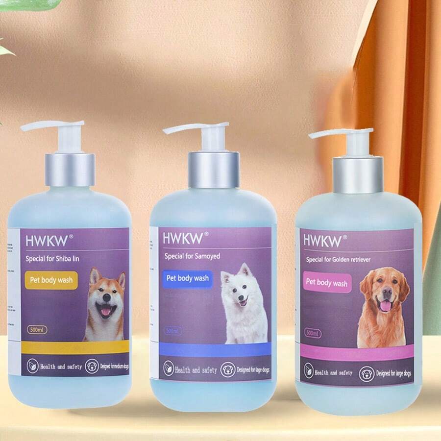 HWKW 宠物香波，香味温和配方大型犬沐浴液，泡泡浴沐浴露