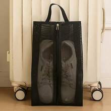 1pc Outdoor Handheld Shoe Bag, Multi-Functional Beach Bag With See-Through Breathable Mesh Storage For Home Shoes - Multicolor - View 2