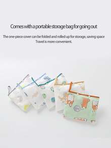 1pc Baby Bib, Feeding Cloths With Long Sleeve, Waterproof And Stain-Resistant, Suitable For Toddler And Infant - Multicolor - View 7