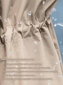 一件时尚、合身、防雨、防风、防晒的女士雨衣，适合所有季节，方便户外徒步旅行，一体式轻便成人雨衣