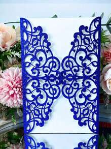 10 piezas de tarjetas de invitación con brillo dorado personalizadas para boda, cumpleaños, bautizo, quinceañera y otras fiestas (sin inserciones ni sobres) - Regalos de verano, artículos escolares, decoración de habitación