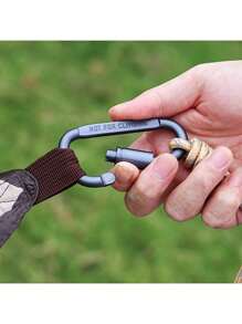 1/5pcs-Heavy Duty D-Shape Mountain Buckles - Sturdy Twist-Lock Metal Clips For Camping, Hiking, Backpacks | Locking Buckle For Hammocks, Dog Leashes, Harnesses