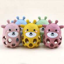 1pc Cute Silicone Deer Teething Mitten, Infant Teether, Feeding Grade Silicone Chew Toy
