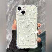 Estuche de teléfono elegante con diseño de corazón para la serie for , incluyendo ranura para tarjetas. - Multicolor - Ver 6