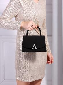 New Women's Glamorous,Elegant,Exquisite Handle Flap Square Bag Perfect Shoulder Bag For Daily Use,Party And Event For Party,Wedding,Prom,Dinner/Banquet,For Best Gift For Women, Perfect For Party Wedding Prom Dinner/Banquet, Matching With Holiday Party Dress Evening Dress & Sequin Dress
