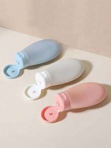 3pcs/1pc Leak-Proof Travel Size Bottles Set, Refillable & Squeezable Containers For Shampoo, Lotion And Body Washbathroom Decor Summer