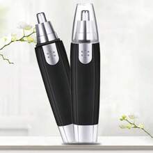 Trimmer elettrico per peli del naso - Pulitore per peli del naso da uomo, tagliacapelli per orecchie e naso di colore nero