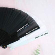 Customizable Single Party Fan, Suitable For Singles Party, Summer Singles Party, Bachelorette Party, Bride's Name Party, Hen Party Favors, Personalized Gift, Girls Night Out - Pink - View 8