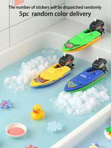 Random Color Wind-Up Boat Toys - Interesting Bath Floating And Pool Toys For Children, Swimming Pool Clock Boat, Summer Outdoor Game Gift For Boys And Girls
