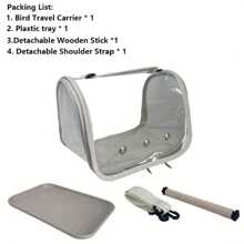 1pc Parrot Carrier Backpack, Breathable Transparent Carrying Cage For Bird, Lizard, Hamster, Pet Supplies