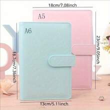 Candy-Colored Planner Binder With Pockets, Lightweight Notebook Cover For School Office Home, No Inserts Included School Supplies,Back To School - White - View 3