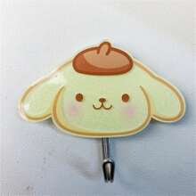 Sanrio Sanrio Cute Cartoon Sticky Hooks Featuring Characters Like Hello Kitty, Cinnamoroll, Kuromi, My Melody, And Pompom Purin, No-Drill Daily Home Decor Hooks, Perfect For Hanging Bath Towels, Hand Towels, Bags, Kitchen Tools, And Key Storage, Suitable For Living Room, Kitchen, Bathroom, Bedroom, Office Accessories
