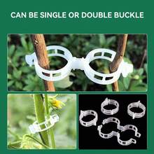 100/10pcs-Tomato Plant Support - Plant Supports For Outdoor Plants - Reusable Garden Clips For Plant Tomato Vines, Trellis Clips Connects Plant Flower Vegetable Plant Support For Upright Growth - Multicolor - View 4