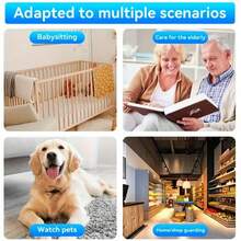 1/2 件迷你无线 WiFi 智能安全摄像头，1080P 高清，应用程序控制，AI 运动检测报警，声音监控，USB 供电，易于安装，宠物监控系统，猫眼摄像头，圣诞节和新年礼物