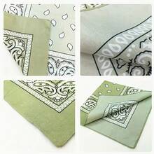 2 Stück bunte Paisley Stirnband Schals - Weiche Polyester, maschinenwaschbar, mehrfarbige quadratische Kopftücher, geeignet für Männer und Frauen - ideal zum Laufen, als Accessoire und Geschenk, Stirnband (Zufallsfarbe)