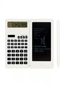 10-Digit Scientific Calculator - High-Resolution LCD Display, Compact Foldable Design, With Handwriting Tablet, Solar And Battery Dual Power - Ideal For Teachers, Engineers And Professionals, Back To School - White - View 7