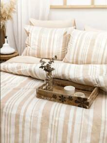 土耳其制造 - BESTİNA GOLD Harmony Hues 色织两件套双人及单人尺寸羽绒被套 | 160x220 厘米羽绒被套及 50x70 厘米枕套 | 90% 棉 10% 涤纶