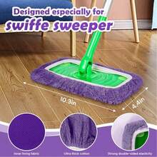 1/3/5Pcs Reusable Microfiber Mop Pads Compatible With Sweeper, Dry And Wet Dual-Purpose Flat Mop Covers, Washable Pads For Surface/Hardwood Floor Cleaning (Mop Not Included) - Multicolor - View 6