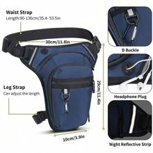 Motorcycle Leg Protection Bag, Outdoor Waterproof Thigh Bag, Men's Leg Bag, Men's Waist Bag, Women's Outdoor Thigh Bag, Motorcycle Riding Messenger Bag, With Leg Strap, Detachable Leg Strap, Suitable For Hiking, Mountain Climbing, Cycling, Fishing, Riding Travel