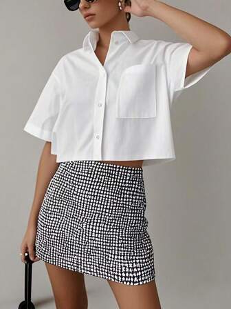 Koszula damska z kołnierzykiem, modna, biznesowa, swobodna, elegancka, na wakacje, odpowiednia na sezon ukończenia szkoły