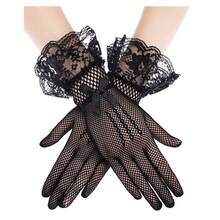 3pcs Classic Elegant Black Accessories Set: Bohemian Style, Harajuku Style, Gloves, Hair Clip, Pearl Necklace