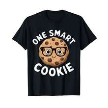 One Smart Cookie Funny Chocolate Chip Cookie T-Shirt. SP Personalized Gifts - Black - View 1