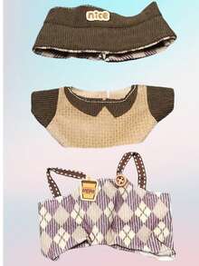 New Hot 17cm Cloth Doll Hanging Decor Detachable Outfit Toy Clothing Set - High Quality (Clothing Only, Random Color For Small Accessories, Please Be Aware)