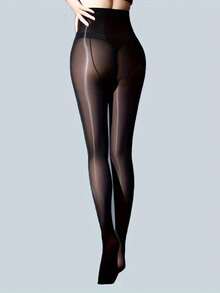 2 双光泽性感超薄透明反光无脚紧身裤袜，光滑丝袜，丝滑闪亮连裤袜女士夏季外穿，防勾丝