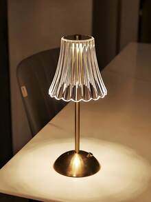 Modern Metal & Crystal LED Desk Lamp, 3-Level Brightness, Touch Control Rechargeable Battery, Adjustable Lighting, Suitable For Bedroom, Dining Room And Office - Perfect For Bedside, Dining Room And Office - Gold - View 6