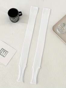 Medias largas / cubrepies / calentadores de brazo de lana de 40/50/70 cm, 1/2 pares, en colores y estilos acorde a la "Y2K" para mujer, accesorios de otoño e invierno