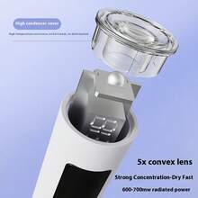 可充电手持式UV美甲灯，带支架，迷你便携式无线美甲灯，带液晶显示屏，可固化凝胶指甲油 - 彩色 - 查看 6