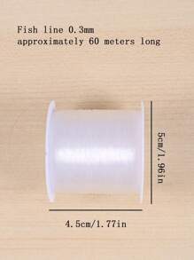 0,3 mm nicht-elastische Angelschnur (ca. 60m) - DIY Perlenherstellung Material, Schmuckdesign Faden, transparente Polyamid Nylon Kristall Angelschnur
