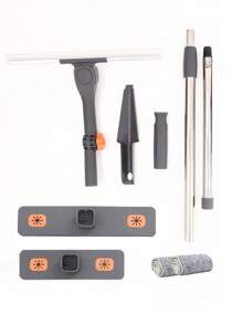 3-In-1 Extendable Window Cleaner With Adjustable Angle, Multi-Surface Glass & Screen Scrubber For Indoor/Outdoor Use, Wet/Dry Streak-Free Cleaning Tool - Professional Long Reach Pole For Home Housekeeping