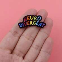 Insignia de esmalte "NEURO DIVERGENT" - Alfileres de solapa, insignias, broches para mochilas, ropa de mujer, regalos, joyería, accesorios de moda