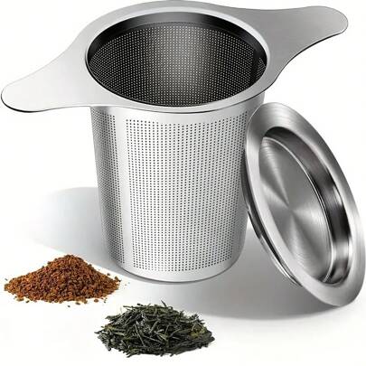 Stainless Steel Double Ear Conical Tea Infuser Tea Filter Tea Strainer Tea Accessories Tea Strainer Net Back To School