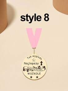 1pc Wooden Personalised Graduation Medals, Handmade Nursery And School Leavers Gifts, Personalised Nursery School Graduation Medals,Personalised Teacher Medal Gift Thank You Award School Hero Congratulations Best Teacher In The World - Red and Blue - View 25