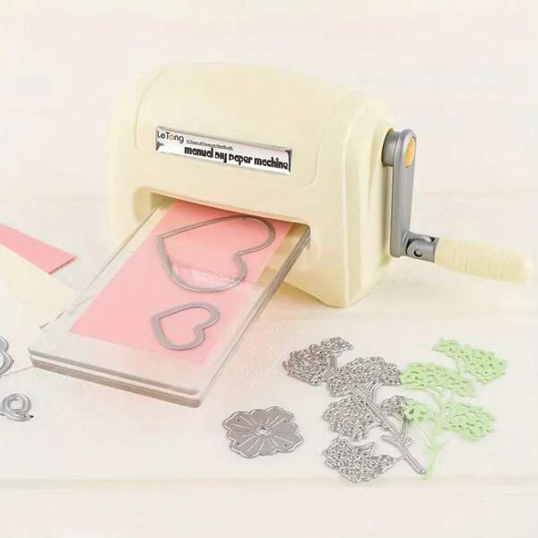 Letong 2025 B6 Stanzmaschine für Prägearbeiten Scrapbooking Cutter Stanzform Papier Cutter Stanzformen Papier Kartenausschnitt Prägemaschine DIY Handwerkszeug