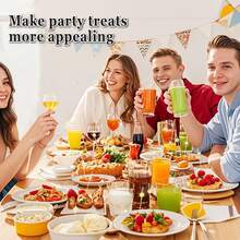 100/50/20 件鸡尾酒签，4.7 英寸竹制鸡尾酒装饰棒，适用于甜点、蛋糕、三明治、串烧、寿司，适用于生日、婚礼、毕业酒会、户外海滩泳池派对、夏季狂欢节和日常家居使用（多种颜色和尺寸可供选择）