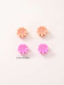 100个/包 彩色迷你发夹，颜色随机，时尚可爱女孩发卡，用途广泛，日常佩戴 - 彩色 - 查看 5